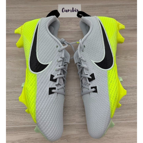 Nike Vapor Edge Speed 360 2 Men's Football Cleats Size 13 Grey Volt DA5455-004 - Picture 2 of 8